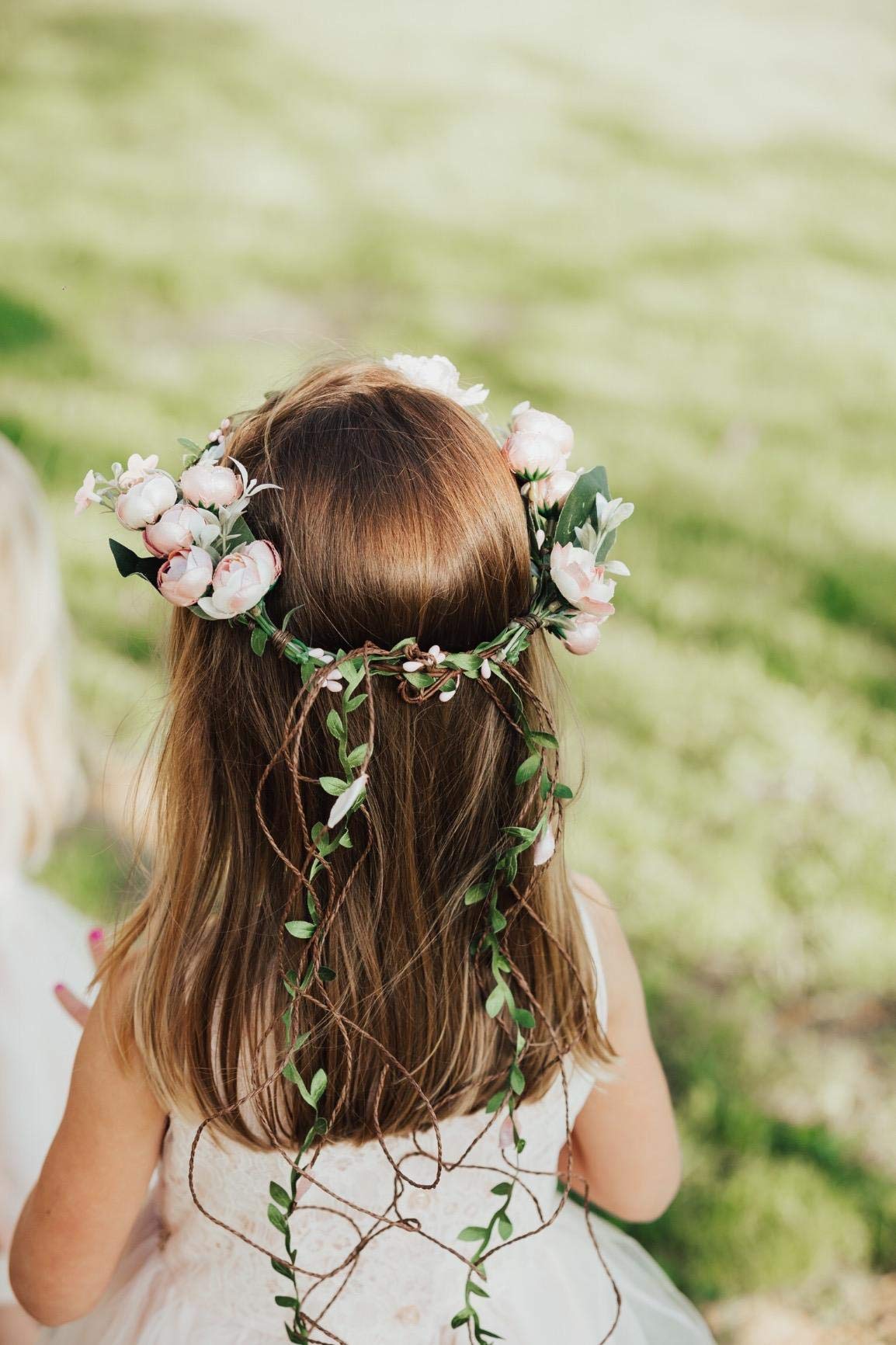 Floral Fall Adjustable Bridal Flower Garland Headband Flower Crown Hair Wreath Halo F-83 (A)