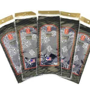 HAV-A-HANK Genuine MADE IN USA Bandanna Handkerchief 22 in Extra Large Bandana [5 Pack] (Navy)