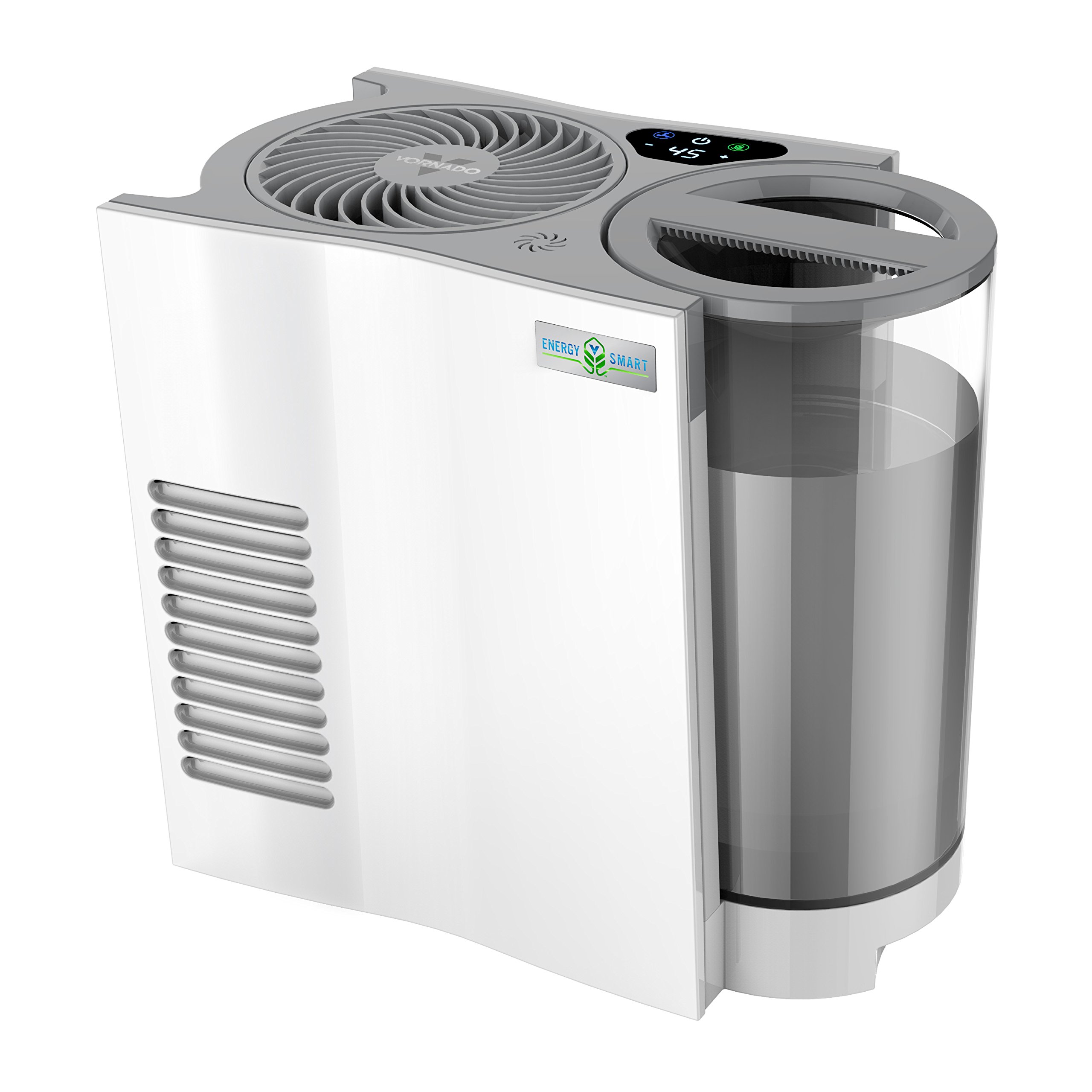 Vornado EVDC300 Energy Smart Evaporative Humidifier with Automatic Shut-off, 1 Gallon Capacity, LED Display, White