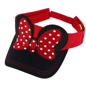 Disney Jerry Leigh Women's Minnie Mouse Visor with 3D Ears and Bow Black