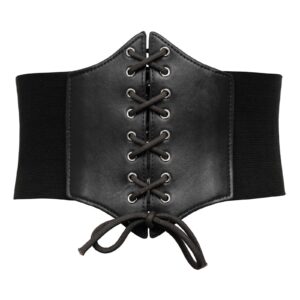 grace karin women's vintage victorian style corset belt for dress waspie corset(m,black)