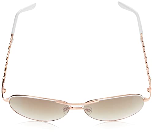 TAHARI womens Th649 Metal UV Protective Aviator Women s Sunglasses Wear Year Round Elegant Gifts for Women 60 mm, Rose Gold & White, 59 mm US