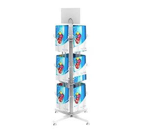 11702-white fixturedisplays 14 x 14 x 30" 12 vertical pockets spinning greeting/post card rack 11702-white