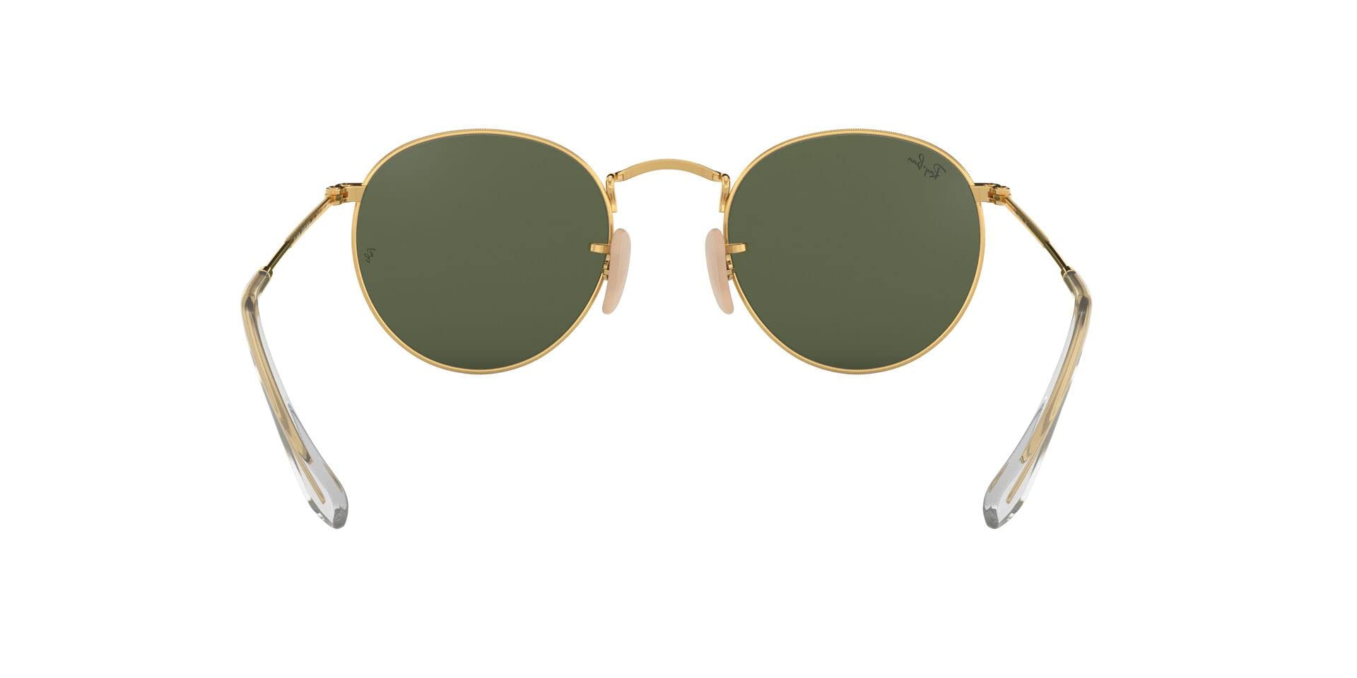 Ray-Ban RB3447N Round Flat Lens Sunglasses, Gold/G-15 Green, 50 mm