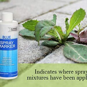 Blue Spray Marker - (8 Ounces) - Weed Spray Dye, Herbicide Dye, Fertilizer Marking Dye, Turf Mark and Blue Herbicide Marker