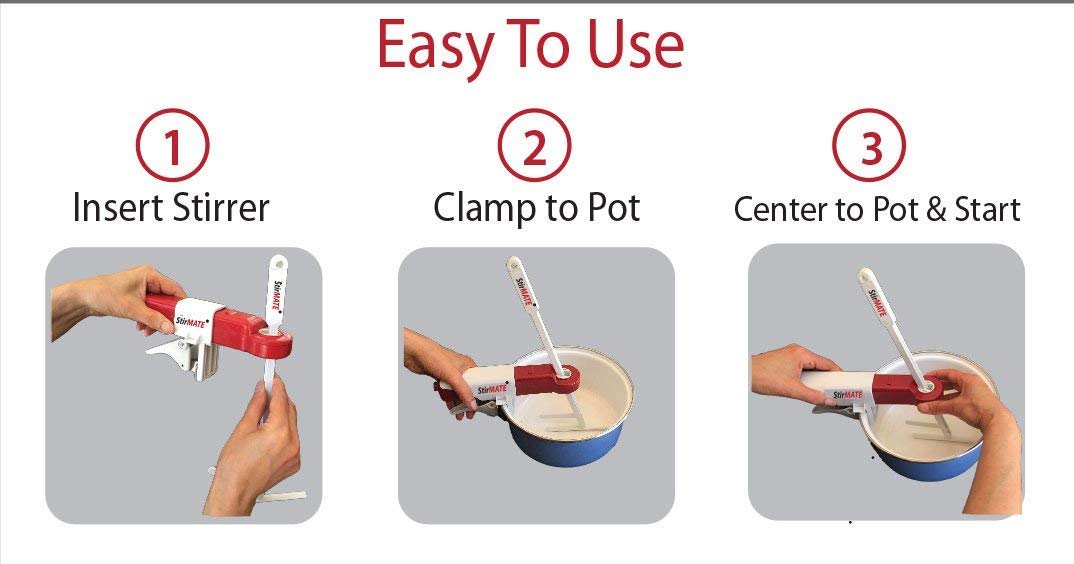 StirMATE Automatic Pot Stirrer GEN 3- Variable Speed, Self-Adjusting, Powerful, Quiet, Cordless