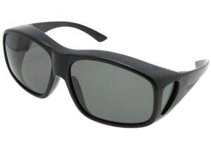 sunglass rage style f19 largest polarized fit over sunglasses pouch (black-medium dark gray lens, 2 3/4)