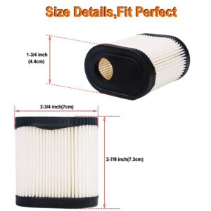 HIFROM (2 Set Air Filter with Spark Plug Compatible with Tecumseh LEV100 LEV115 LEV120 OVRM65 with 5.5 HP Engines 36905 740083A