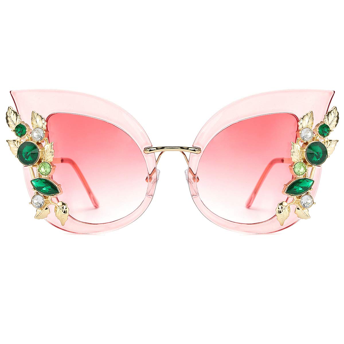 Slocyclub Halloween Glasses Jeweled Sunglasses, Funky Butterfly Shaped Sunglasses, Oversized Rhinestone Sunglasses for Women, Unique Sunglasses with UV400 Protection, Colorful Fun Sunglasses