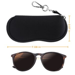 Fintie Glasses Case with Carabiner, Ultra Light Portable Neoprene Zipper Sunglasses Soft Case