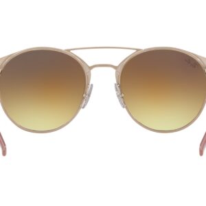 Ray-Ban RB3546 Round Sunglasses, Beige On Copper/Clear Gradient Brown, 49 mm