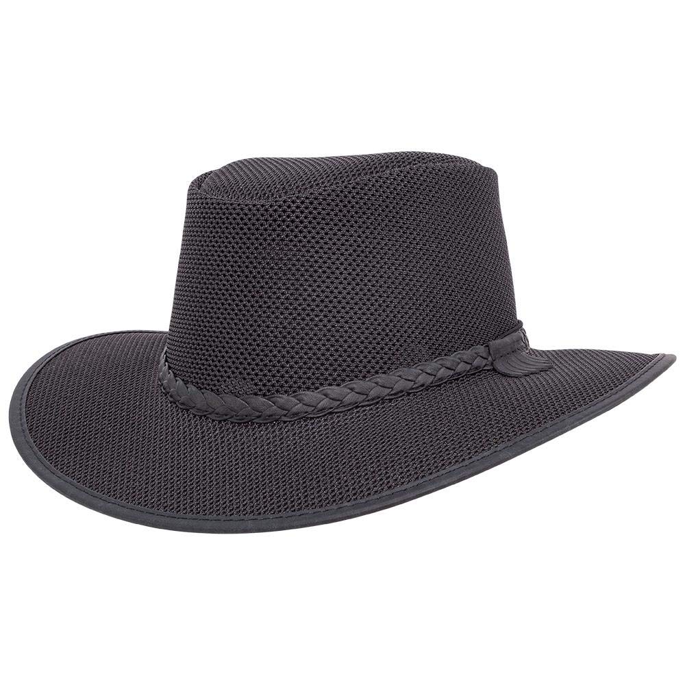 American Hat Makers Soaker Hat — Mesh Sun Hat for Men and Woman (Black, Large)