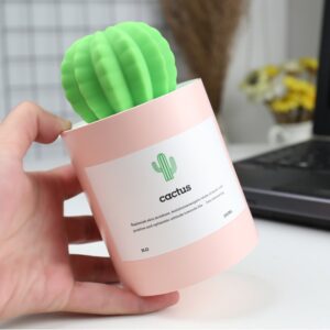 UODBUYO Mini Humidifier, 280ml USB Cool Mist Portable Cactus Air humidifier, Ultra-Quiet Operation for Bedroom Home Office Yoga Car Travel(Pink)