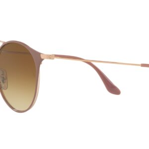 Ray-Ban RB3546 Round Sunglasses, Beige On Copper/Clear Gradient Brown, 49 mm