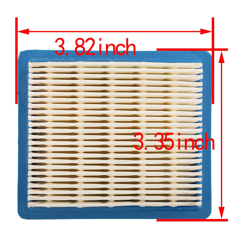 Milttor 36046 Air Filter 36634 Pre Filter for Tecumseh 36046 740061 4 & 5.5 Hp Engines Oh95 Oh195 Ohh50 Ohh55 Ohh60 Ohh65 Vlv50 Vlv55 Vlv60 Vlv66 Vlv126 Engine Lawn Mower Powerwasher Parts Pack of 2