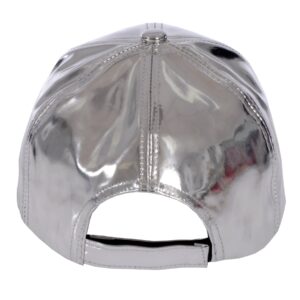 Gary Majdell Sport Unisex Metallic Baseball Cap with Adjustable Strap (Silver)