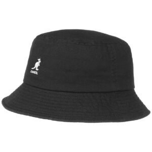 kangol washed bucket hat - black/xl black, x-large