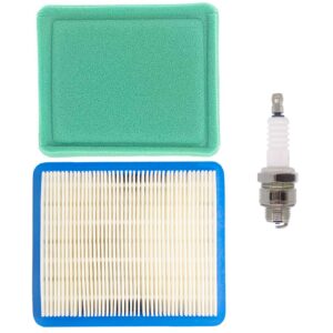 Atoparts Air Filter Spark Plug Fit B&S 625e 675ex 725ex 625-675 Series and Quantum 3.5-6.75 gross HP Push Mowers