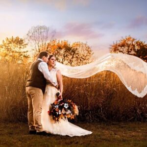 Lace Edge Cathedral Long Length Wedding Bridal Veil with Comb,White