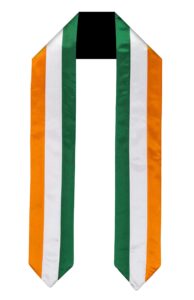 vision wear ireland flag graduation sash/stole international study abroad adult unisex