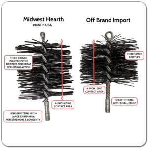 Midwest Hearth Poly Chimney Cleaning Brush (6-Inch Round)