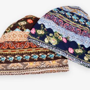 Qunson 2 Pack Women's Printed Baggy Slouchy Beanie Chemo Hat Cap