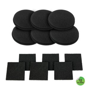 12 Pieces Activated Carbon Filters Compost Bin Filters