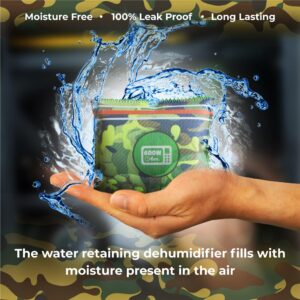 Zarpax Gun Safe Dehumidifier Camouflage - Rechargeable Desiccant Dehumidifier Bags - Reusable & Absorbs Moisture & Humidity - 2x Pack