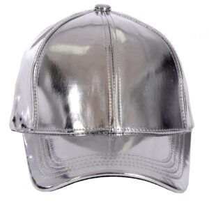 Gary Majdell Sport Unisex Metallic Baseball Cap with Adjustable Strap (Silver)