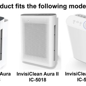 InvisiClean Replacement Activated Carbon Prefilter - 4 Pack - Compatible with InvisiClean Aura IC-5018 and Sensa IC-5120 Air Purifiers