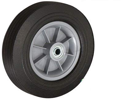 CasterHQ 10" X 2-3/4" - 2-1/4" Offset HUB Flat Free Hand Truck Wheel - 650 LB Cap - Bore Size 5/8" - Commercial/Industrial Application Equipment - Puncture Proof