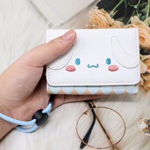 Honbay Fashion Cute Cartoon Wallet, Small Wallet, Women Ladies Short Wallet, PU Leather Tri-fold Wallet, Money Bag, Coin Cash Cards Pouch Purse, Kiss Lock Change Purse Clutch Purse