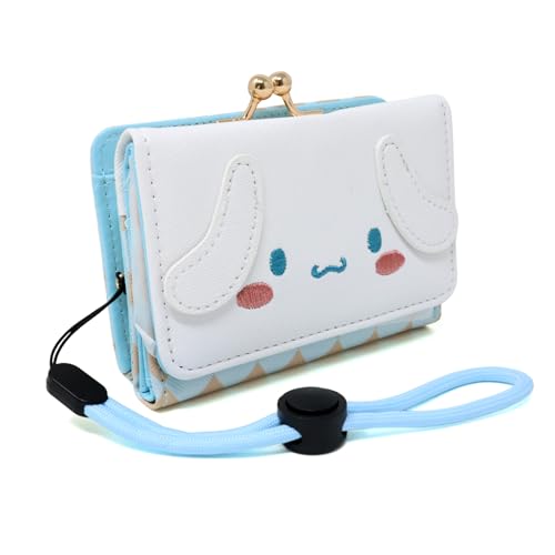 Honbay Fashion Cute Cartoon Wallet, Small Wallet, Women Ladies Short Wallet, PU Leather Tri-fold Wallet, Money Bag, Coin Cash Cards Pouch Purse, Kiss Lock Change Purse Clutch Purse