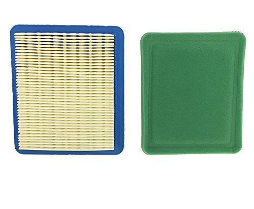 Raisman Air Filter and Pre-Filter Combo Compatible with Briggs 491588 491588S Air Filter and 491435 491435S Pre-Filter