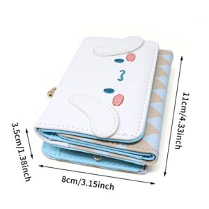 Honbay Fashion Cute Cartoon Wallet, Small Wallet, Women Ladies Short Wallet, PU Leather Tri-fold Wallet, Money Bag, Coin Cash Cards Pouch Purse, Kiss Lock Change Purse Clutch Purse