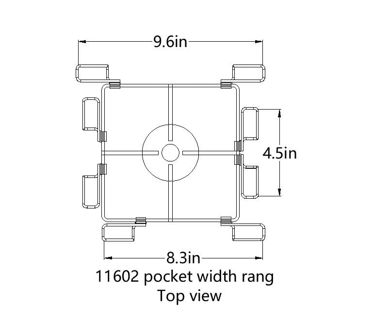 FixtureDisplays® Up to 16 Adjustable Pockets Display Rack, Greeting Post Card Christmas Holiday Spinning Rack Stand, Pocket Size: 4.5-9.9" Wide, 5.8" and Up Tall 11602-BLACK