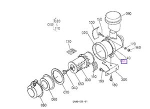 genuine oem kubota band, air cleaner 15371-11252