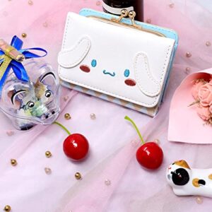 Honbay Fashion Cute Cartoon Wallet, Small Wallet, Women Ladies Short Wallet, PU Leather Tri-fold Wallet, Money Bag, Coin Cash Cards Pouch Purse, Kiss Lock Change Purse Clutch Purse