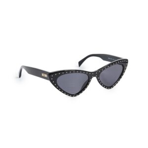 Moschino Women's Pointed Cat Eye Sunglasses, Black/Grey Blue, One Size