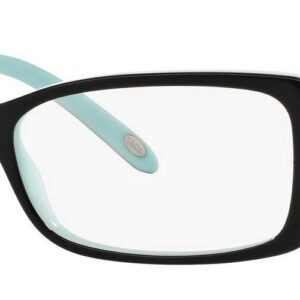 Tiffany & Co. TF 2091-B Women Rectangle Eyeglasses RX - able Frame (Black Blue 8055, 53)