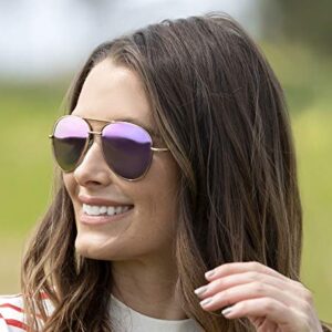 Peepers by PeeperSpecs womens Ultraviolet Reading Sunglasses, Pink/Gold, +2.00