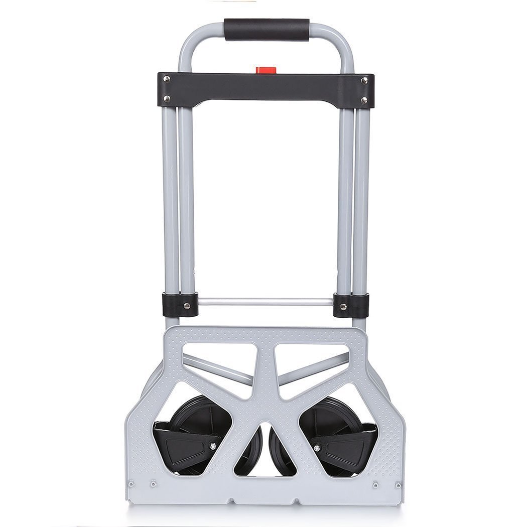 220lbs Portable Heavy Duty Folding Hand Truck Luggage Cart Dolly with 2 Wheels-Black for Travel, Shopping Or Industrial