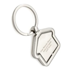 10-Pack Personalized House Design Key Chains 360 Degree Rotational Keychains by OnePlace Gifts