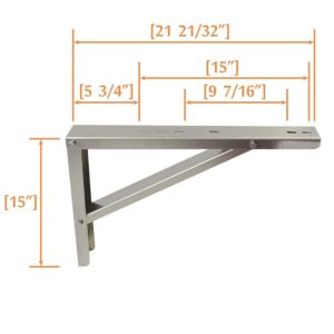 Wall Mounting Bracket for 9000-36000 Btu Condenser Ductless Mini Split Air Conditioner Heat Pump Systems, Rust Free Aluminium Alloy Support Brackets