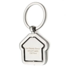 10-Pack Personalized House Design Key Chains 360 Degree Rotational Keychains by OnePlace Gifts