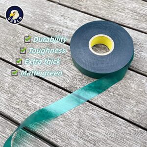 Ugold 8 mil Extra Thick 150 Feet x 1'' Stretch Plant Tie Tape, Garden Tie Tape for Planting and Grafting, Plant Ribbon for Tomatoes, Grapes and Trees, Green Tie Tape, Garden Stake for Vinyard