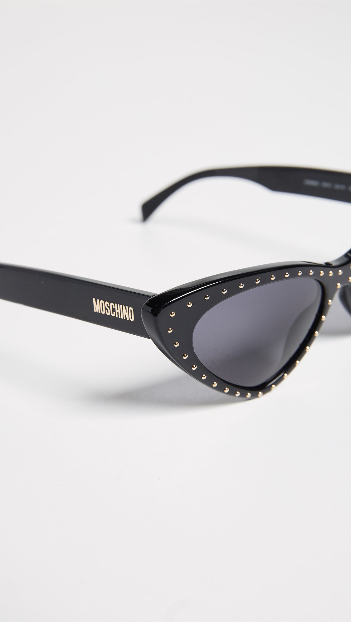 Moschino Women's Pointed Cat Eye Sunglasses, Black/Grey Blue, One Size