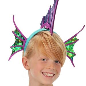 Seahorse Shimmer Sparkle Fin Headband - Velvet Fabric with Felt Wings, Lightweight and Comfortable