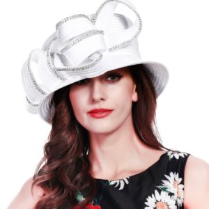 forbusite church hats for women derby tea party dress hat for ladies kentucky bucket hats