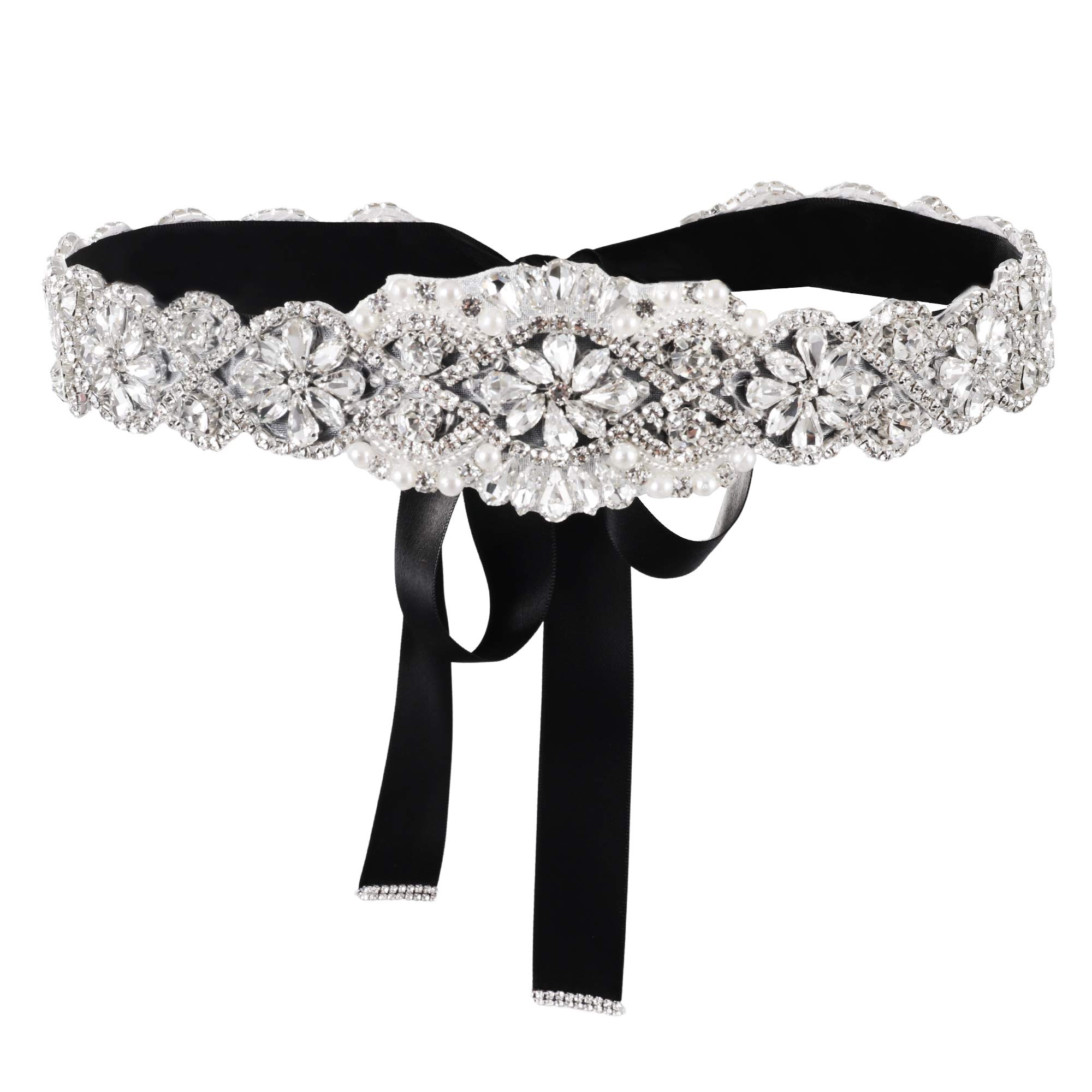 yanstar Bridal Belt for Women Dress,Wedding Dress Belt for Bride Gold Rhinestone Sash Wedding Belt